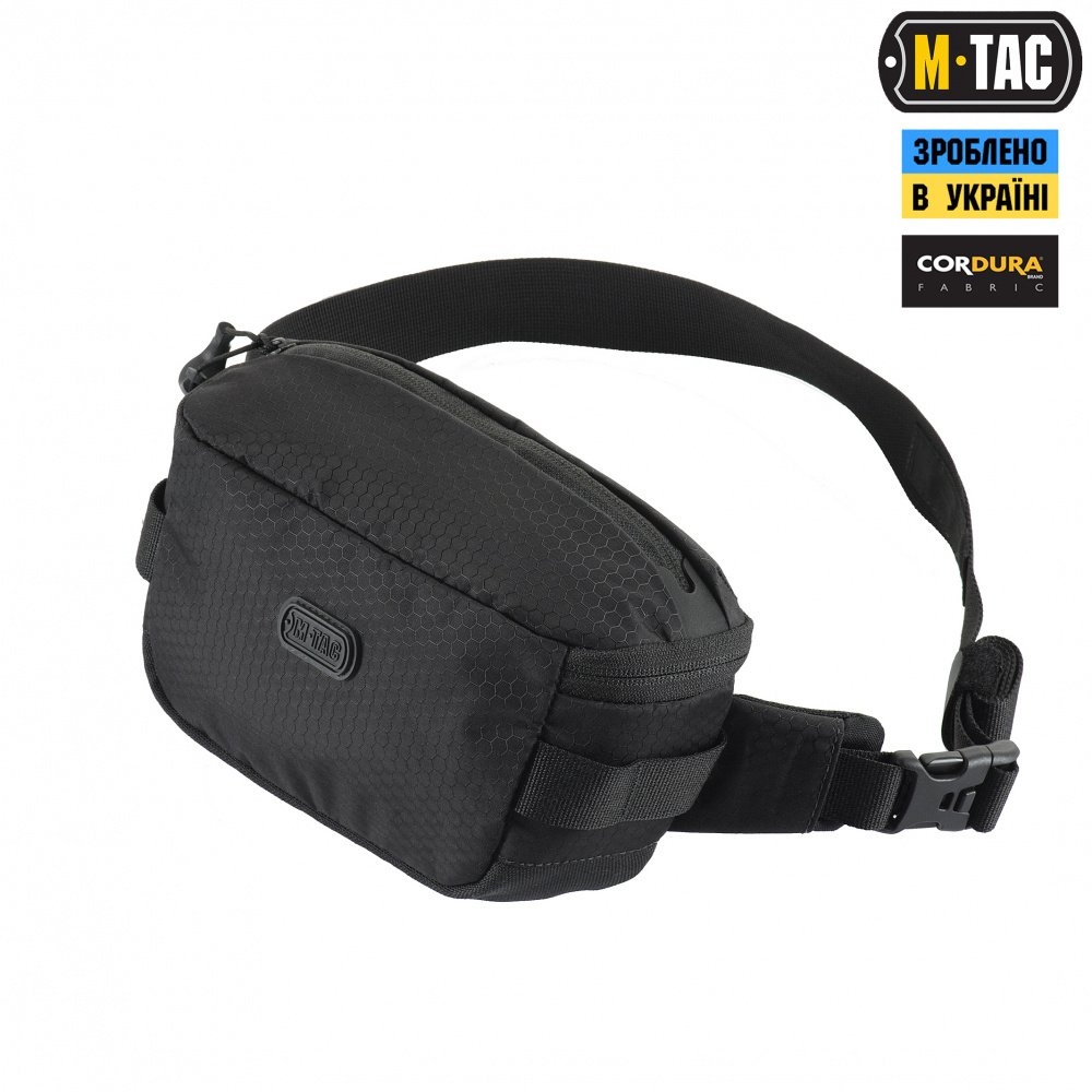 M-Tac  Tactical Waist Bag Elite Hex Black - - Wiking