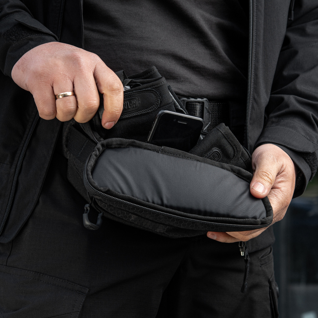 M-Tac  Tactical Waist Bag Elite Hex Black ( ) - - 