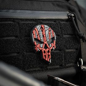 M-Tac  Ukrainian Punisher 3D PVC Red/Black type 2