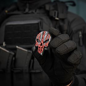 M-Tac  Ukrainian Punisher 3D PVC Red/Black type 2